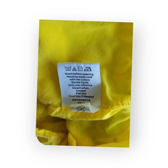 XS Draper James Clip-Dot Tiered Maxi Dress in Yellow/Blue - Picture 9 of 10